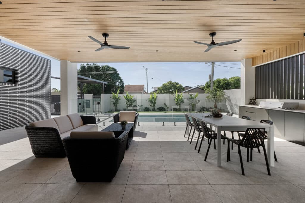 Bayview Project front yard area patio and pool